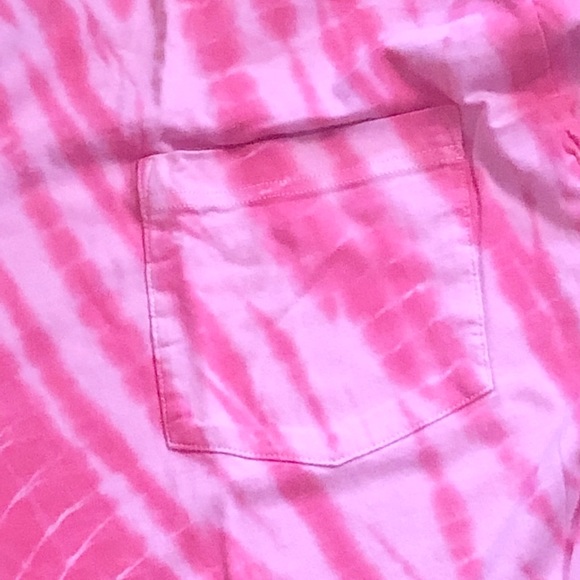 NWT PINK Tie Dye Long Sleeve Campus Tee MEDIUM to LARGE - Picture 7 of 8